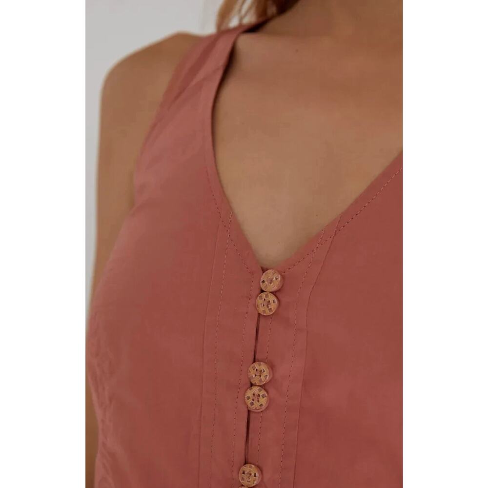 Anthropologie pink seamed vest top - Picture 8 of 10